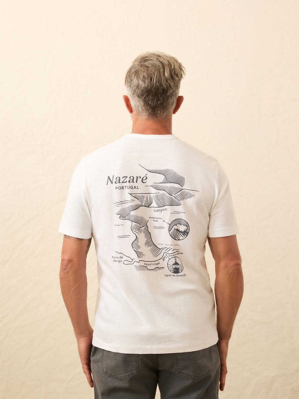 Nazare Sunwashed Pocket Tee - White