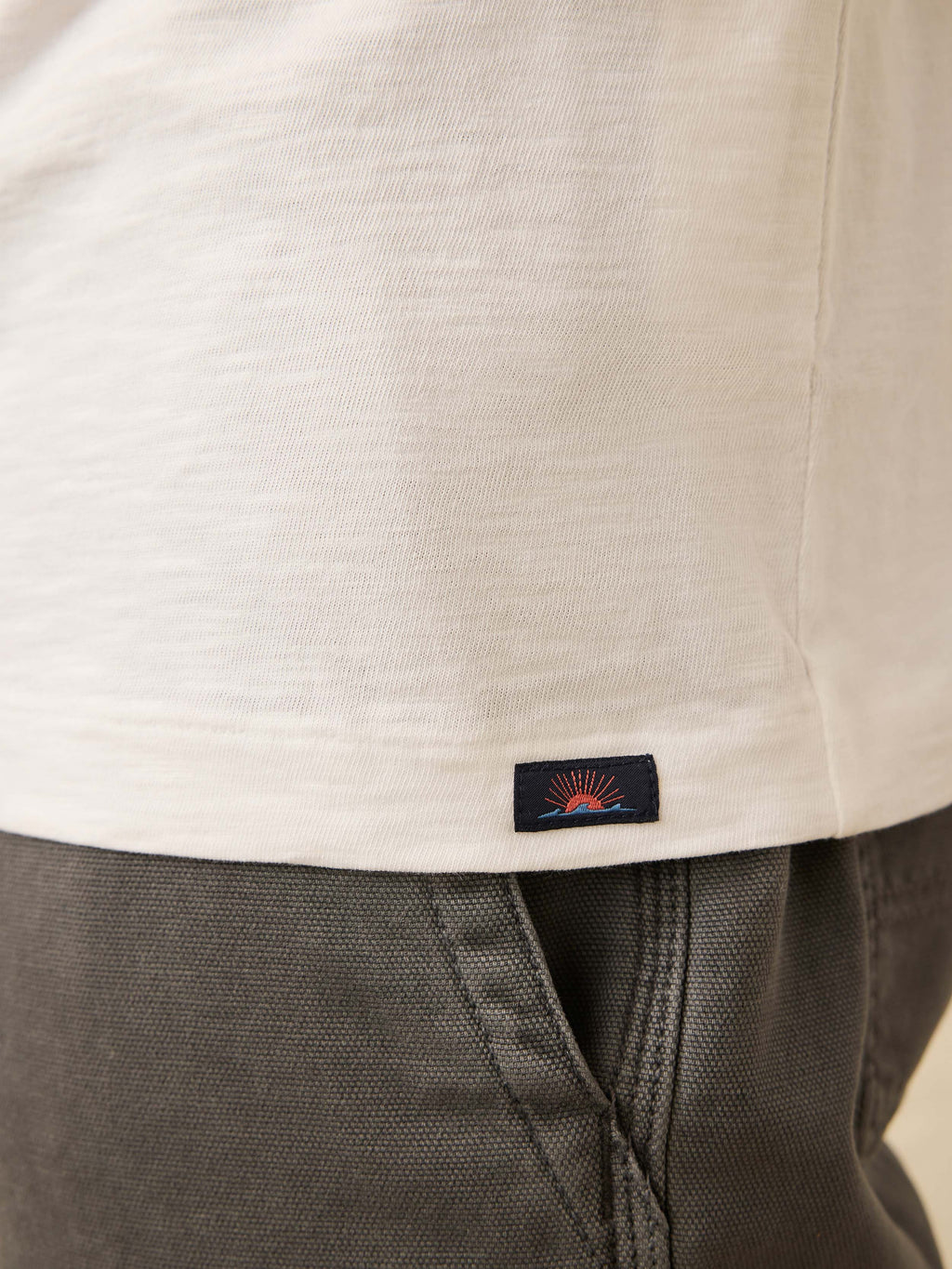 Nazare Sunwashed Pocket Tee - White