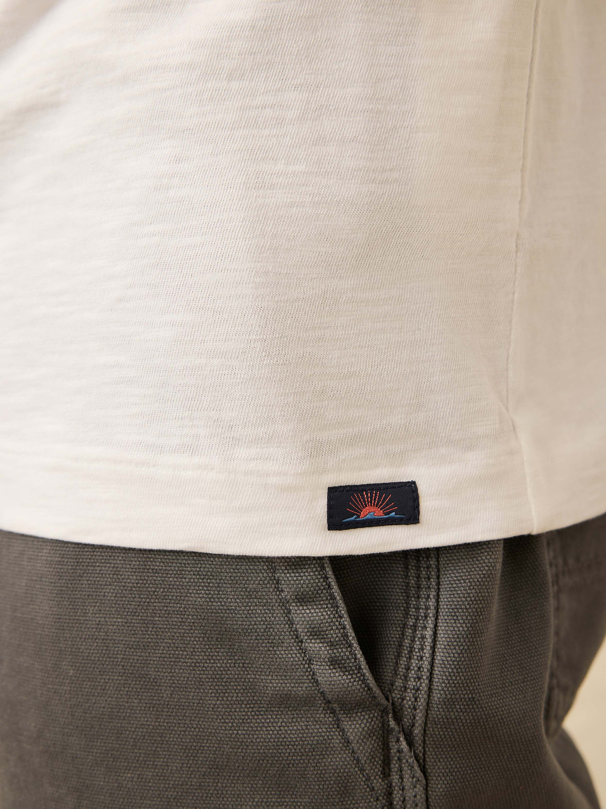 Nazare Sunwashed Pocket Tee - White
