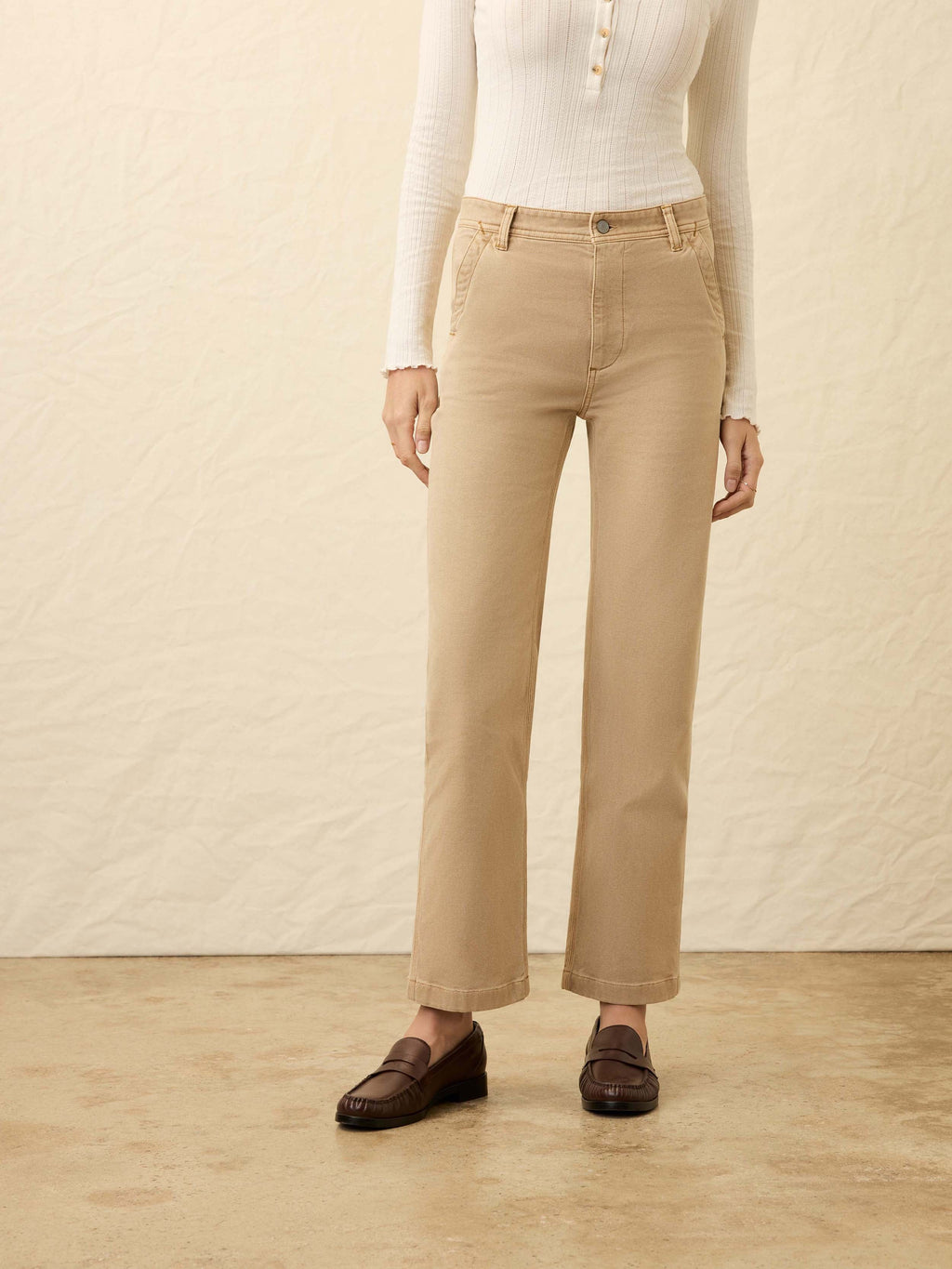 Sunwashed Canvas Dockside Pant - Sandy Khaki