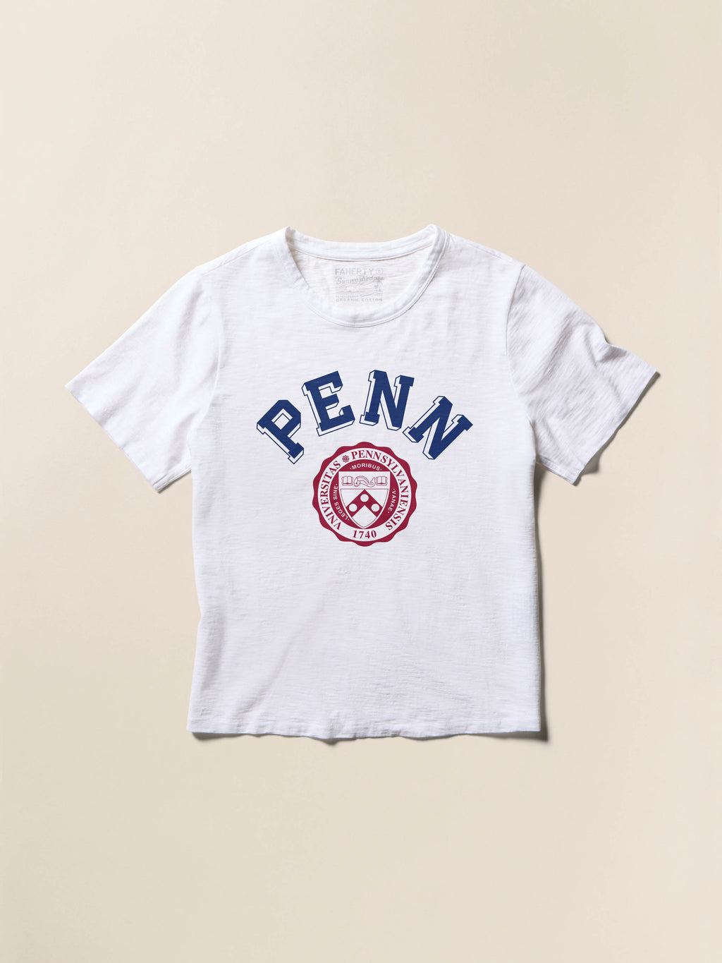 University of Pennsylvania Sunwashed Essential Tee - White