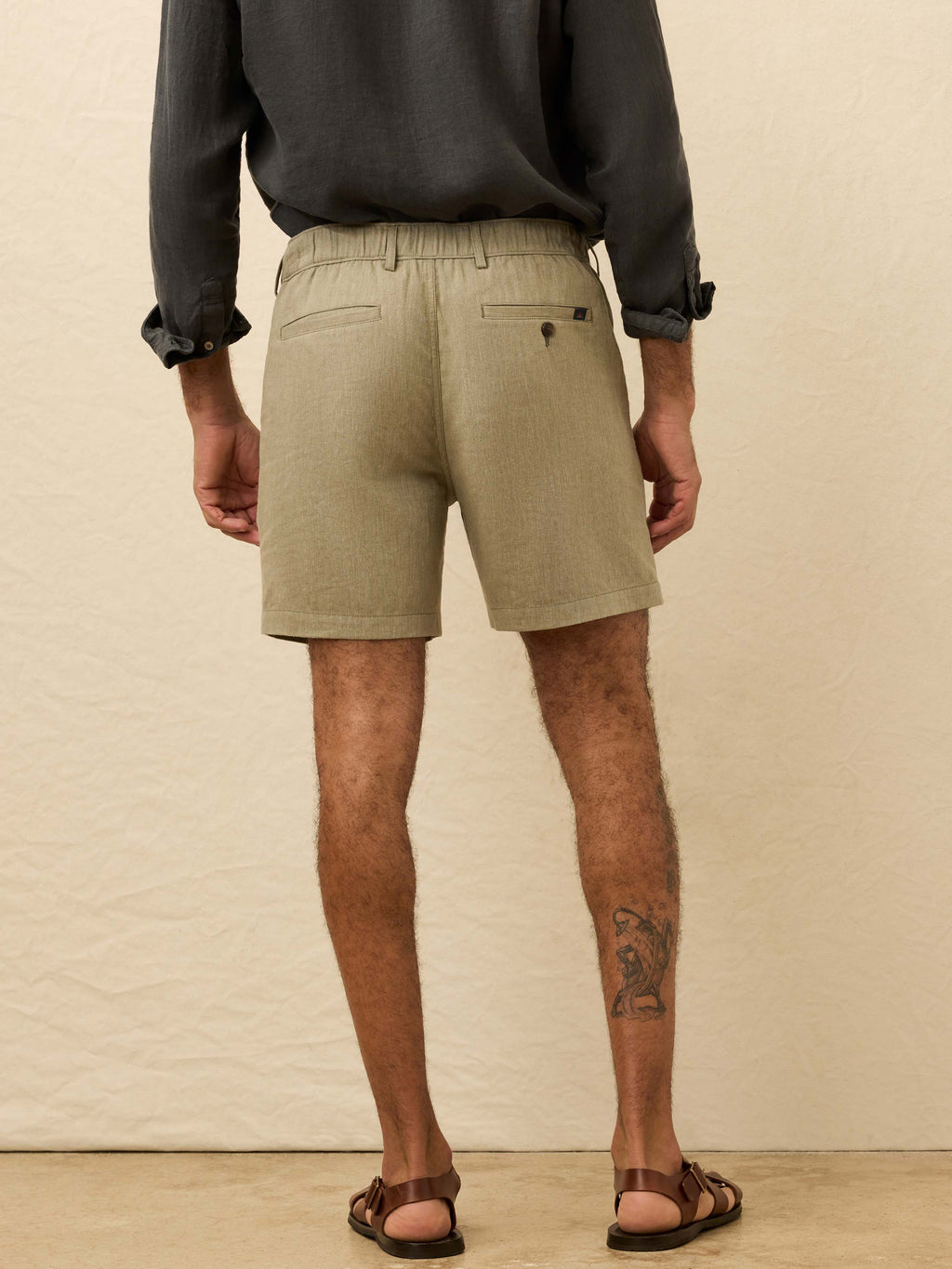 Movement™ Linen Drawstring Short - Sage Cliff