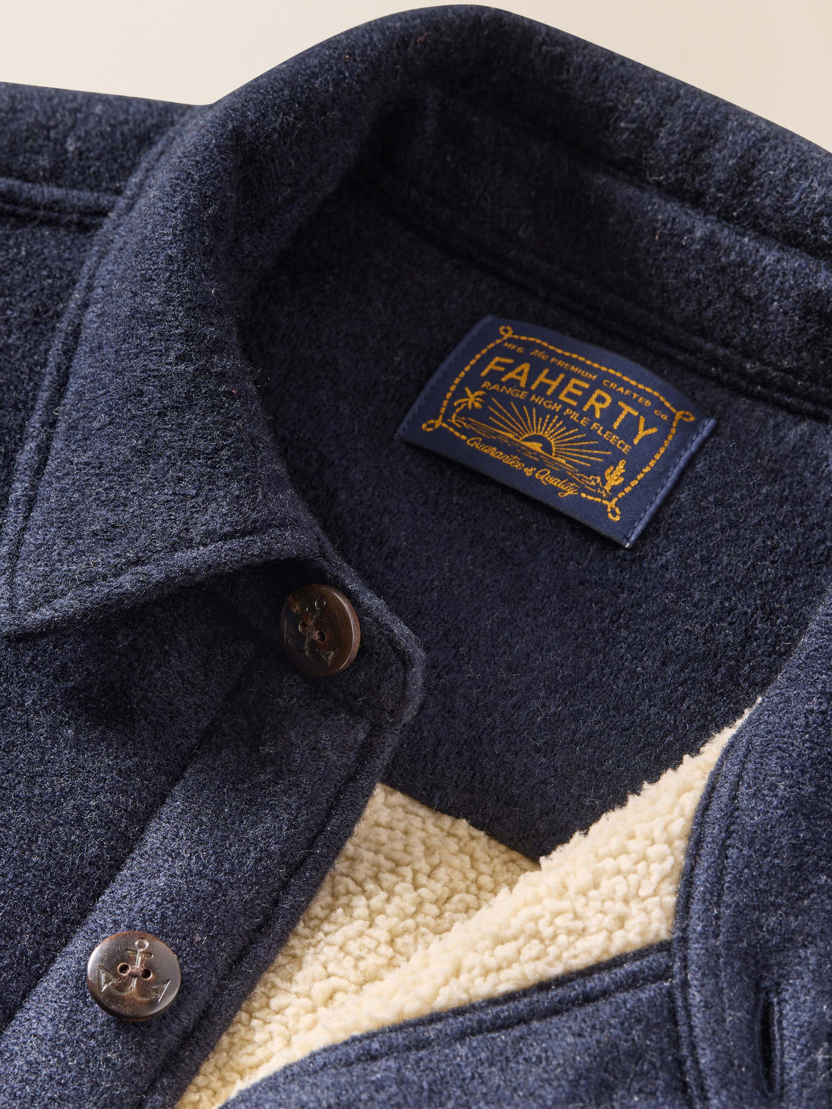 Range Fleece Lined Cpo - Navy Shadow Twill