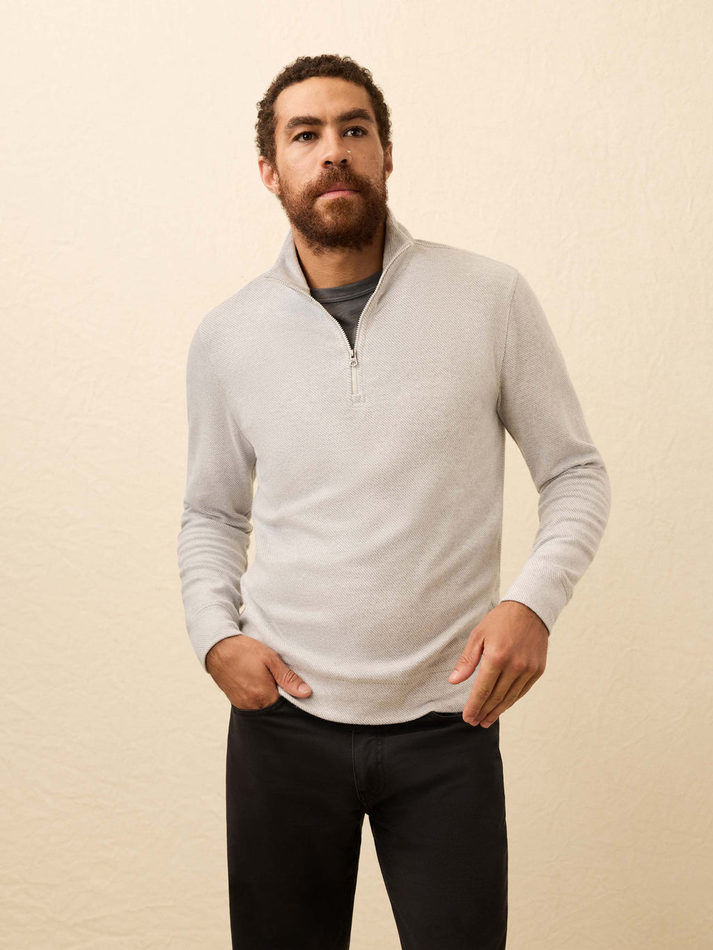 Legend™ Sweater Quarter Zip - Light Heather Grey
