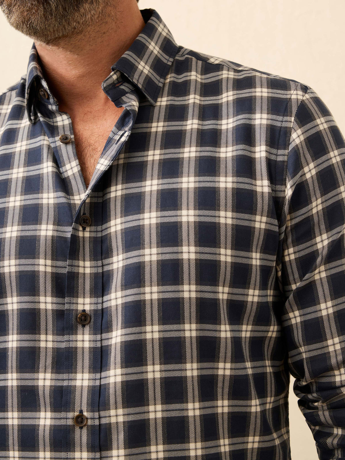 Soft Twill Movement™ Shirt - Navy Smoke Plaid