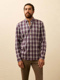 Coastline Knit Shirt - Burgundy Oak Plaid