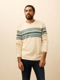Heirloom Crewneck Sweater - Cream Forest Fairisle