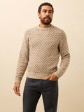 Donegal Crew Sweater - Oat Birdseye Marl