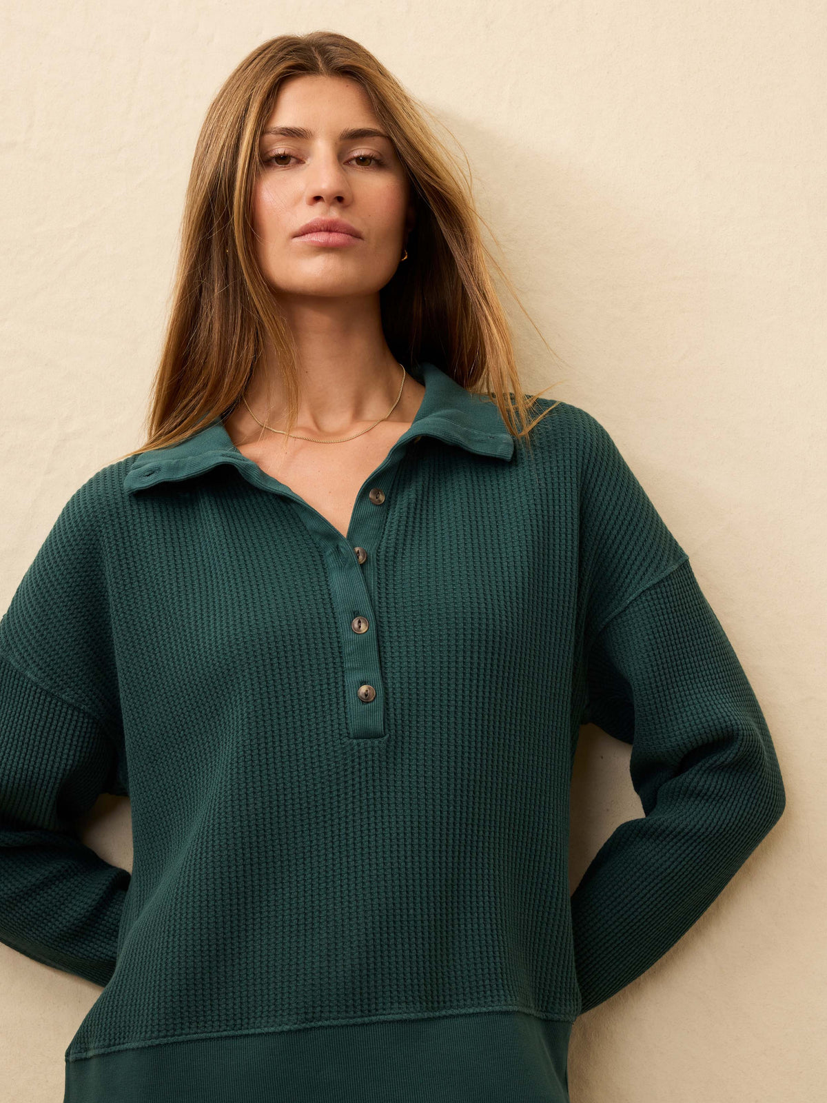 Apres Waffle Henley - Seamoss