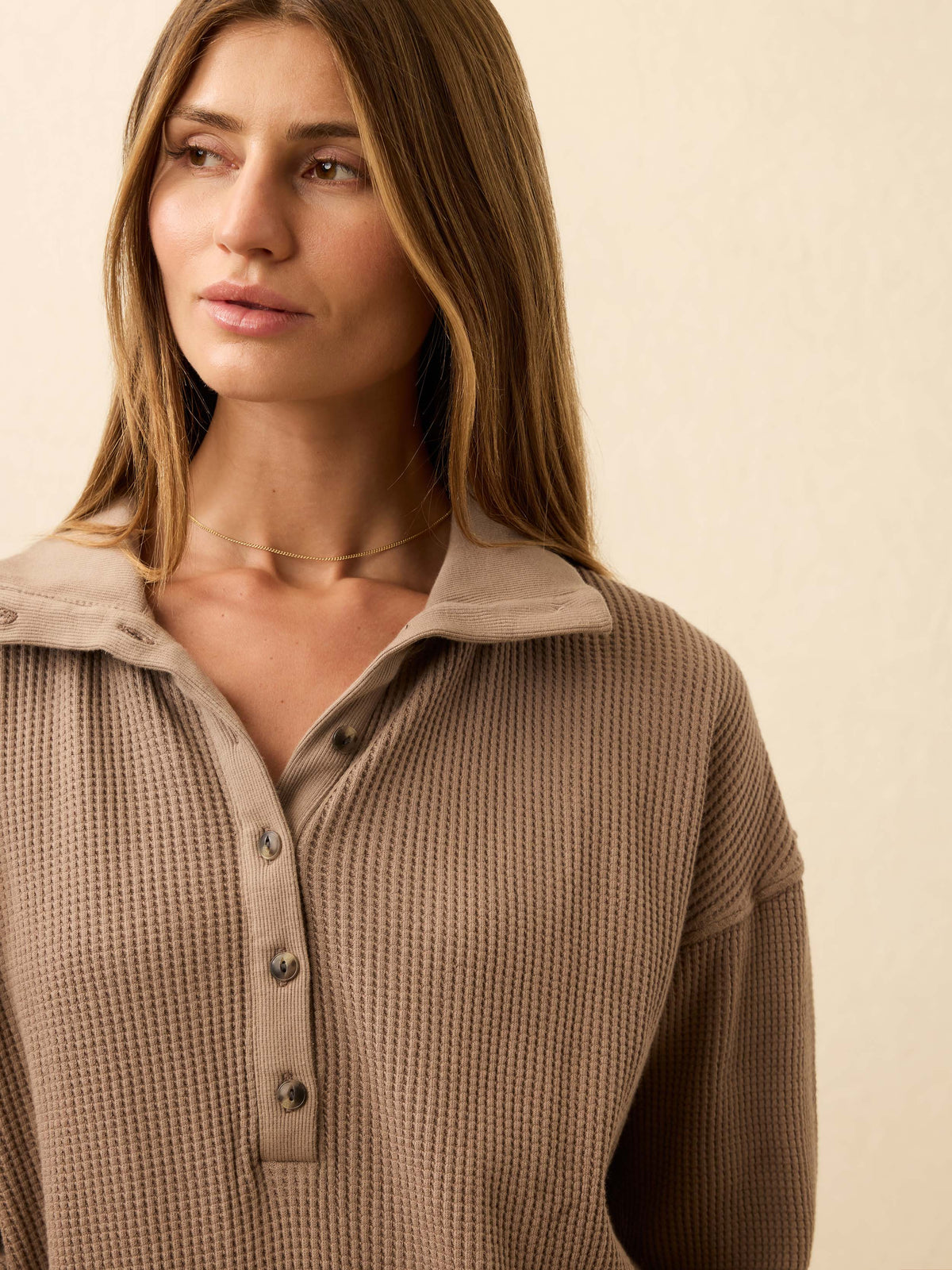 Apres Waffle Henley - Wood Smoke