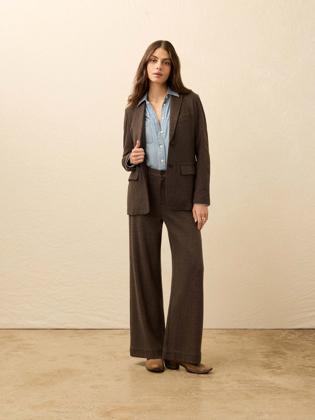 Inlet Houndstooth Blazer - Woodland Herringbone