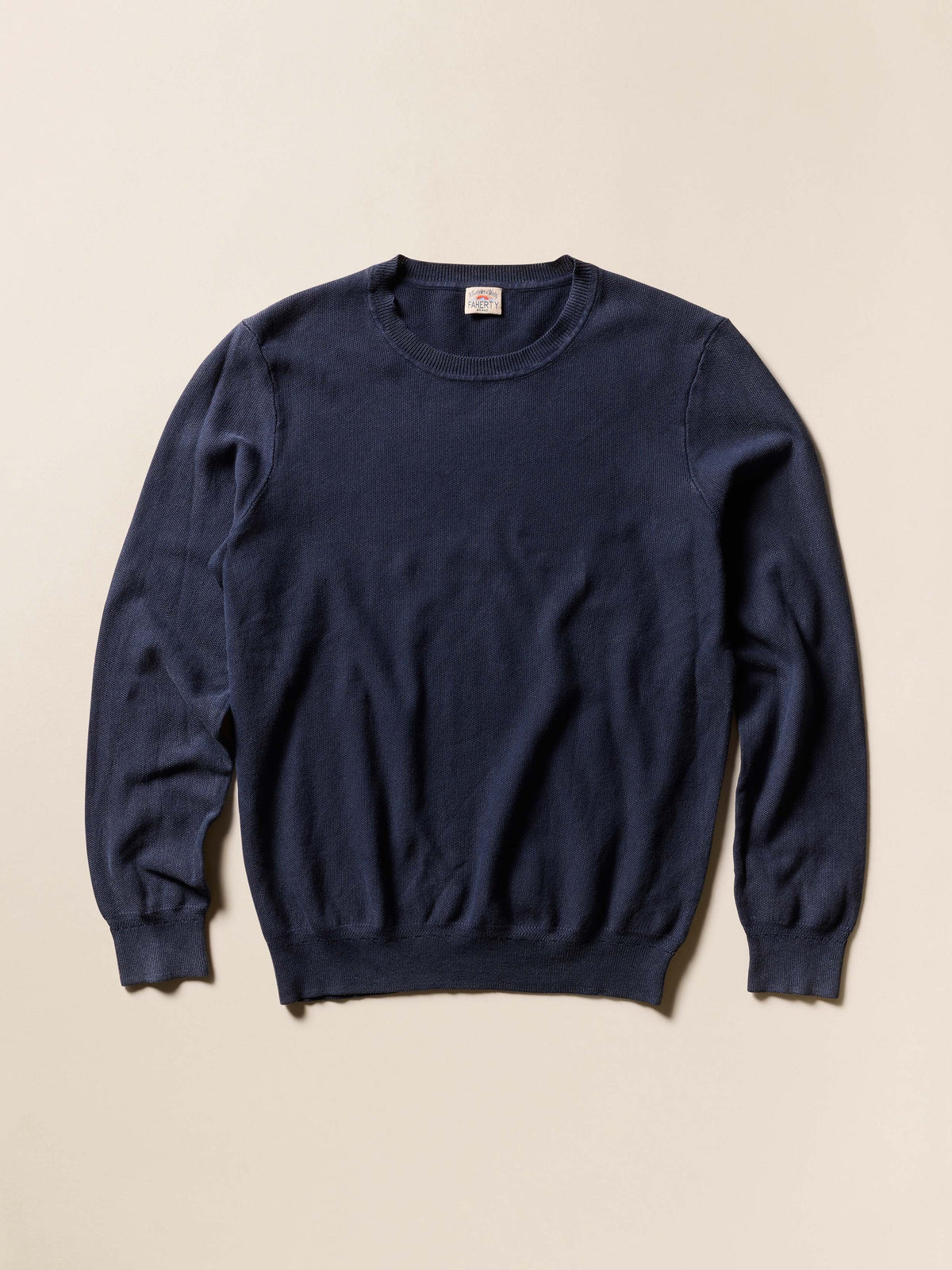 Light-Weight Cotton Crewneck - Ravine Navy