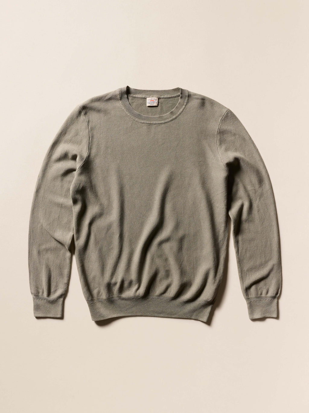 Light-Weight Cotton Crewneck - Coastal Sage