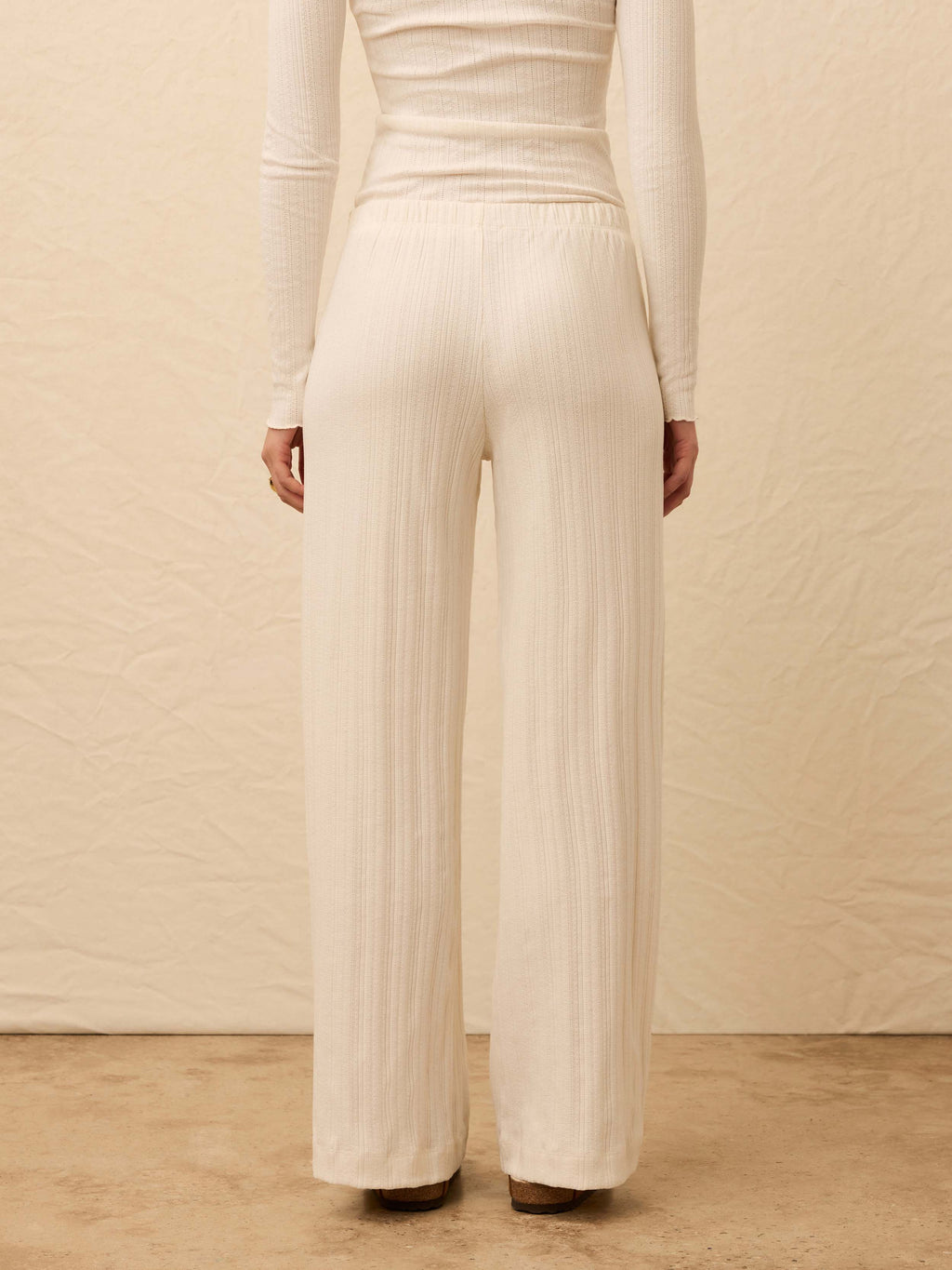 Paradise Pointelle Pant - Egret