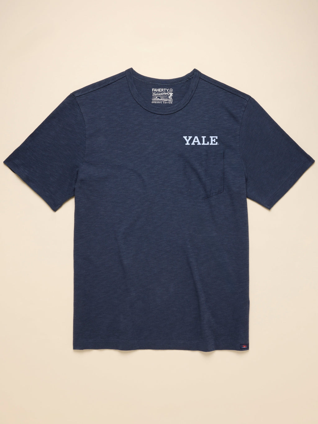 Yale Sunwashed Pocket Tee - Dune Navy