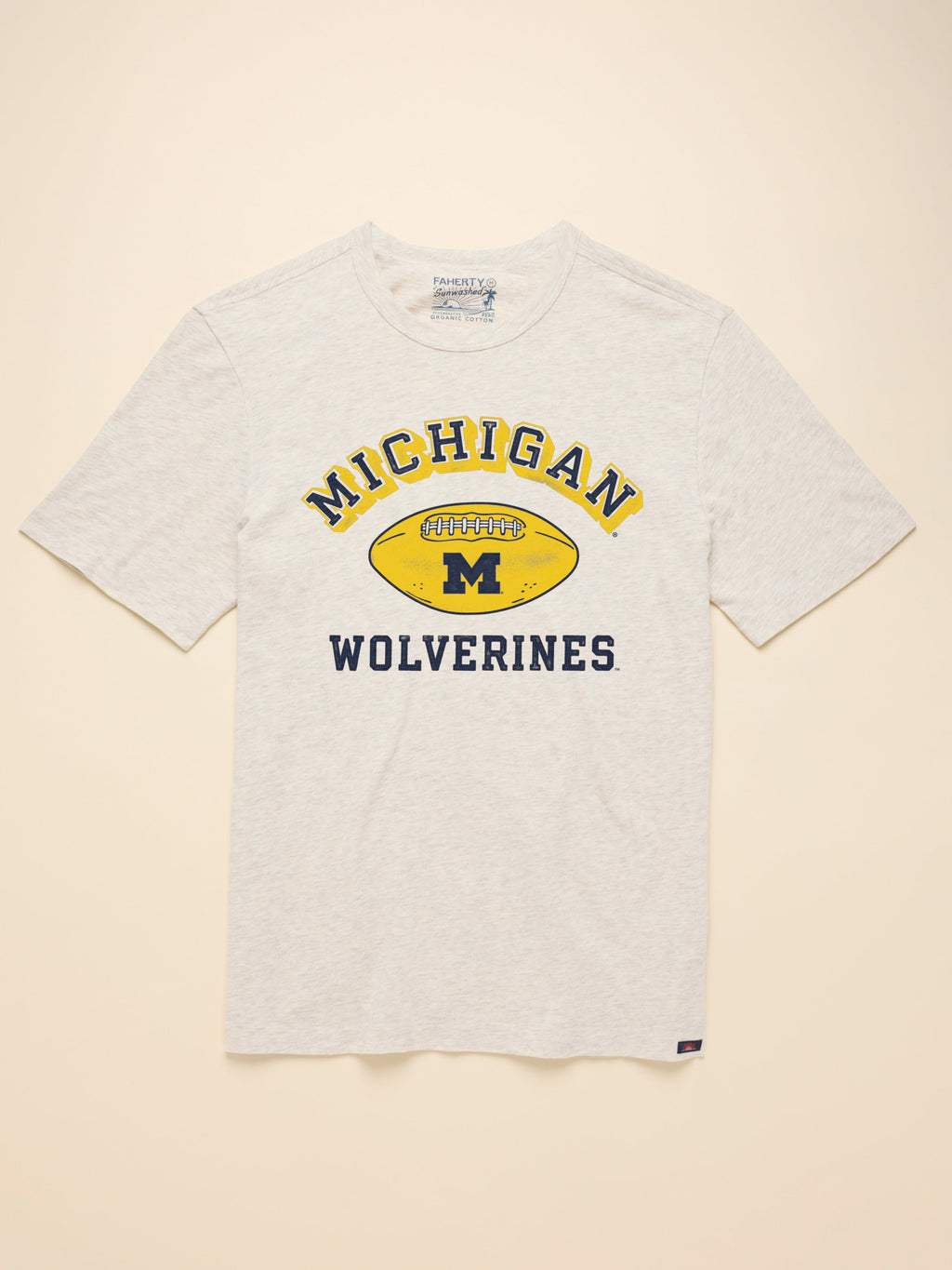 University of Michigan Sunwashed Tee - Island Dune Heather