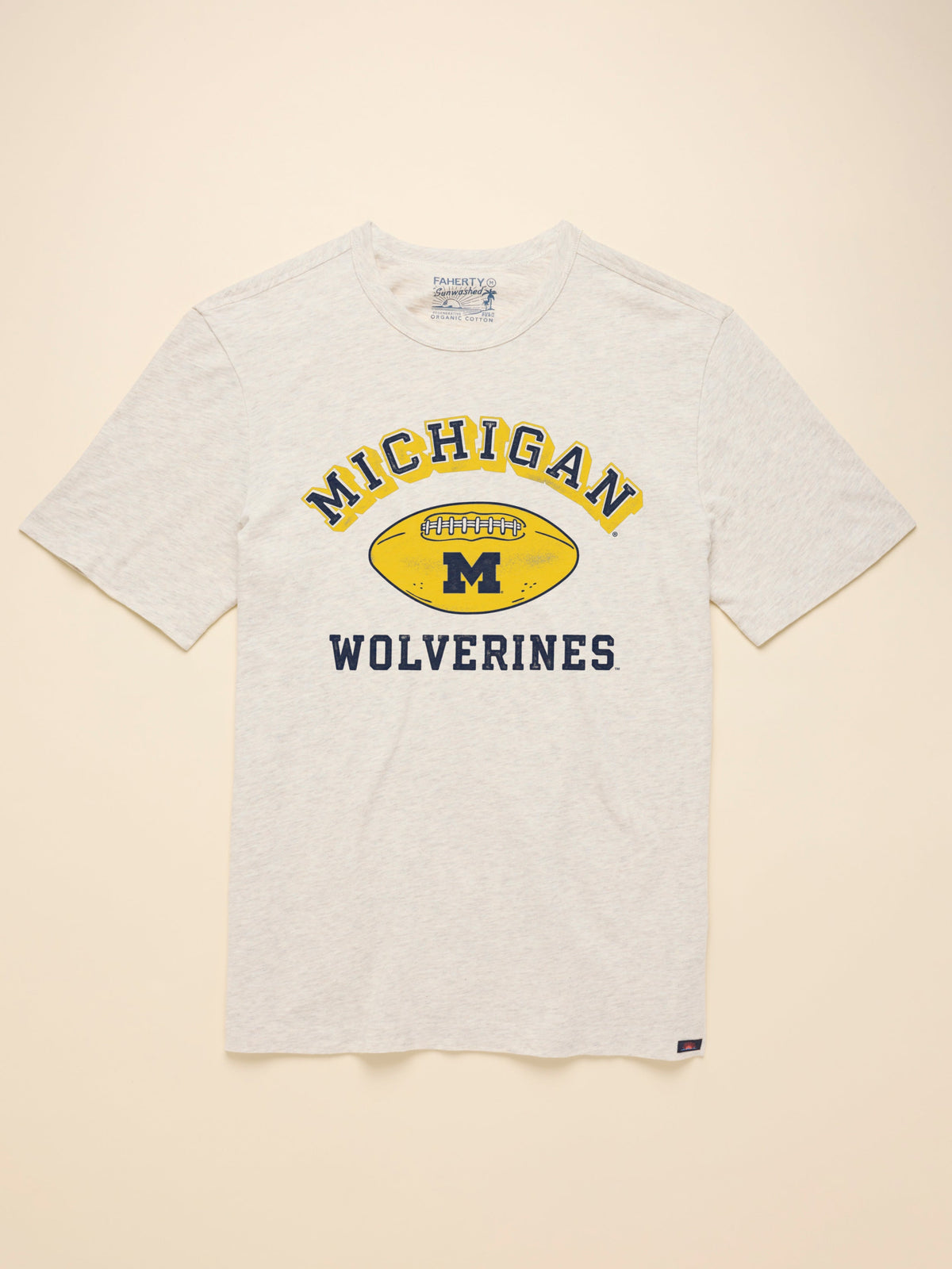 University of Michigan Sunwashed Tee - Island Dune Heather