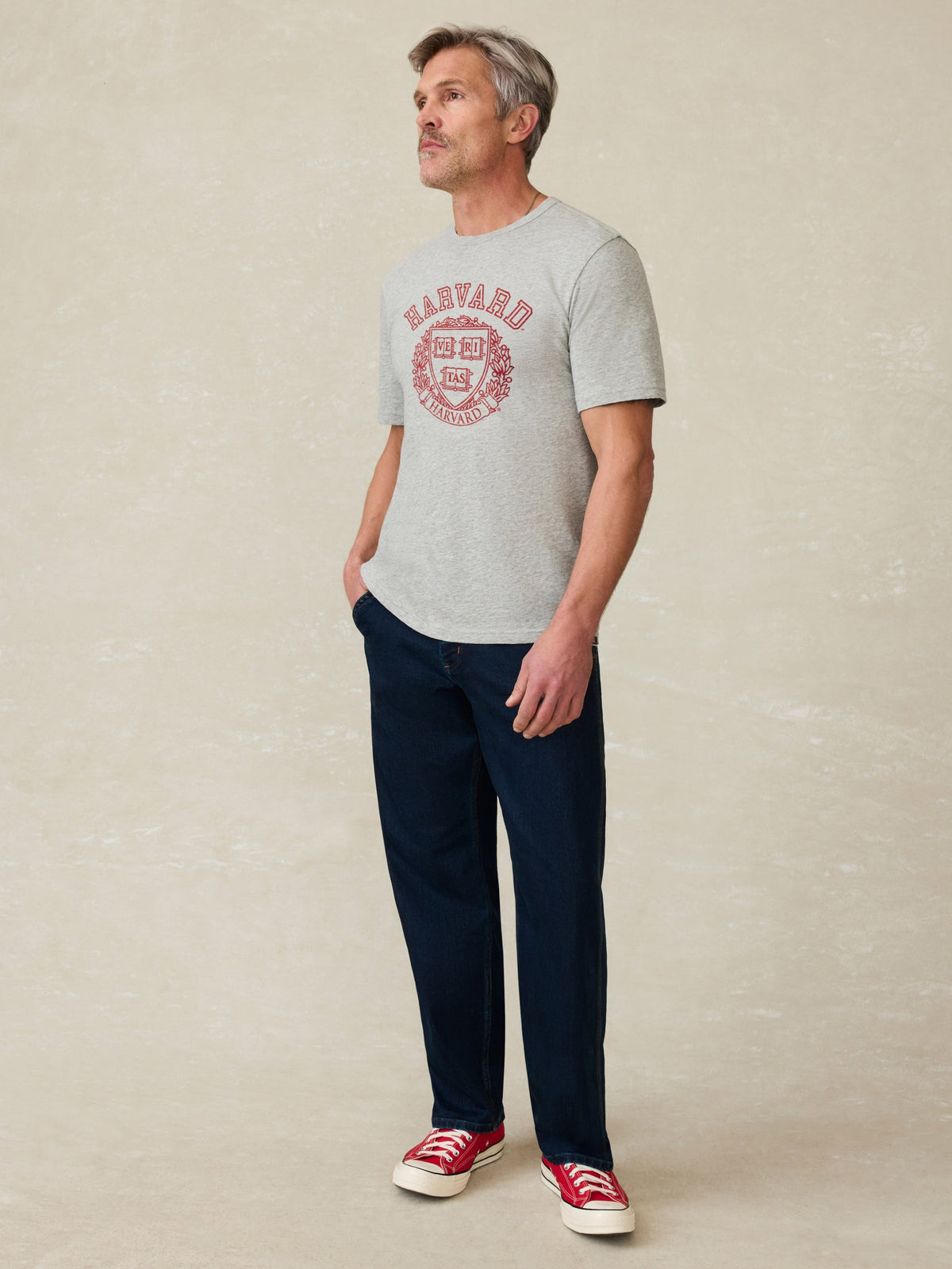 Harvard Sunwashed Tee - Granite Heather