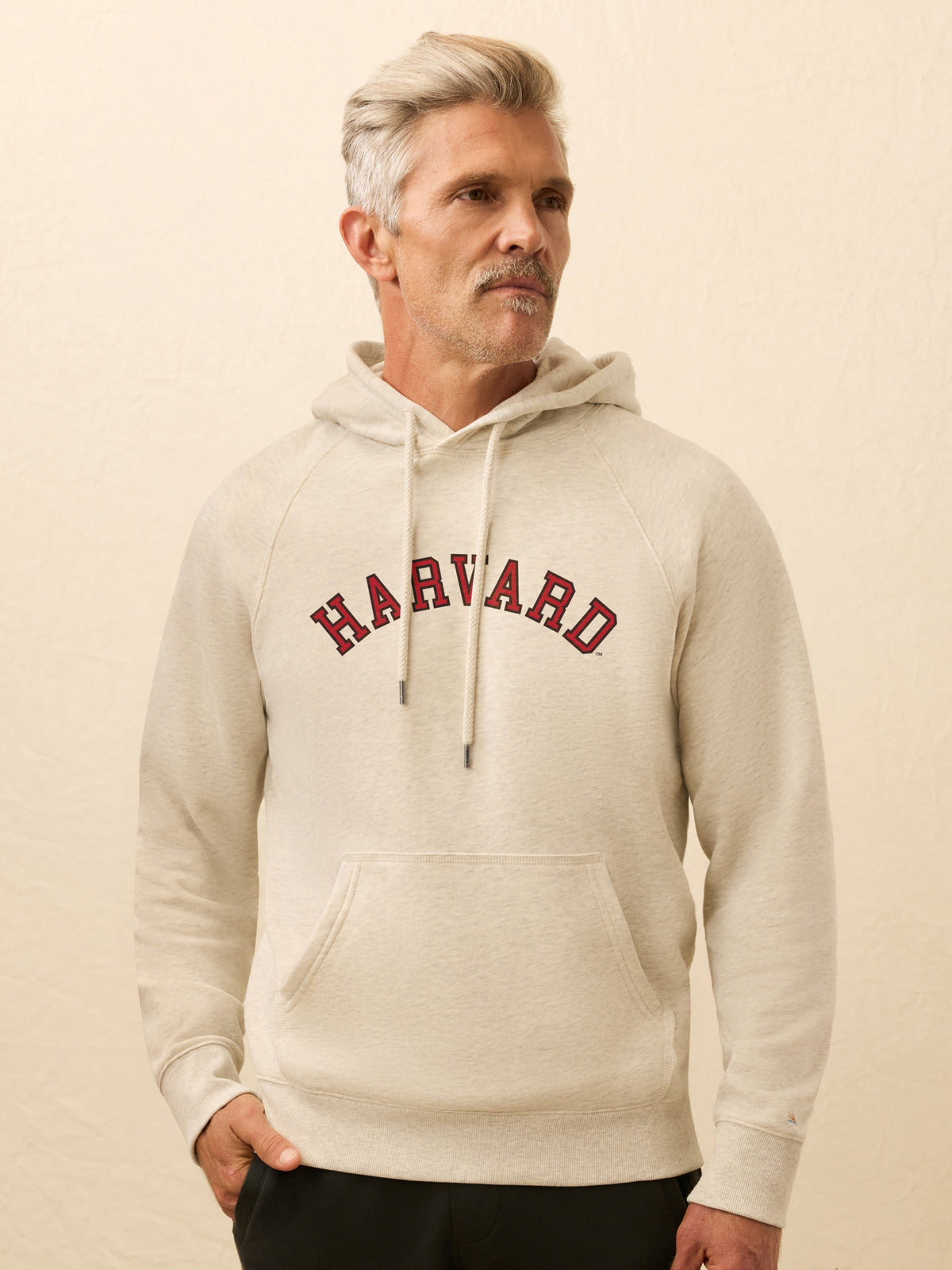 Harvard High Standard Fleece Hoodie - Antique Ivory Heather