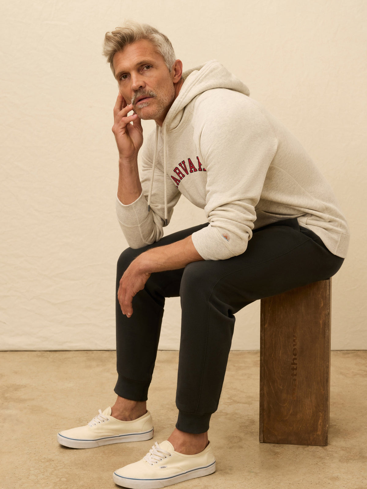 Harvard High Standard Fleece Hoodie - Antique Ivory Heather
