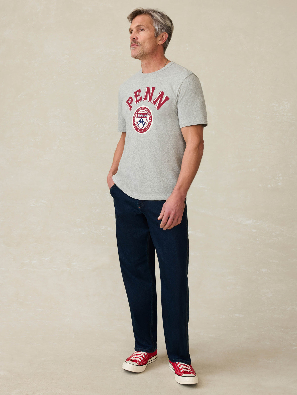 University of Pennsylvania Sunwashed Tee - Granite Heather