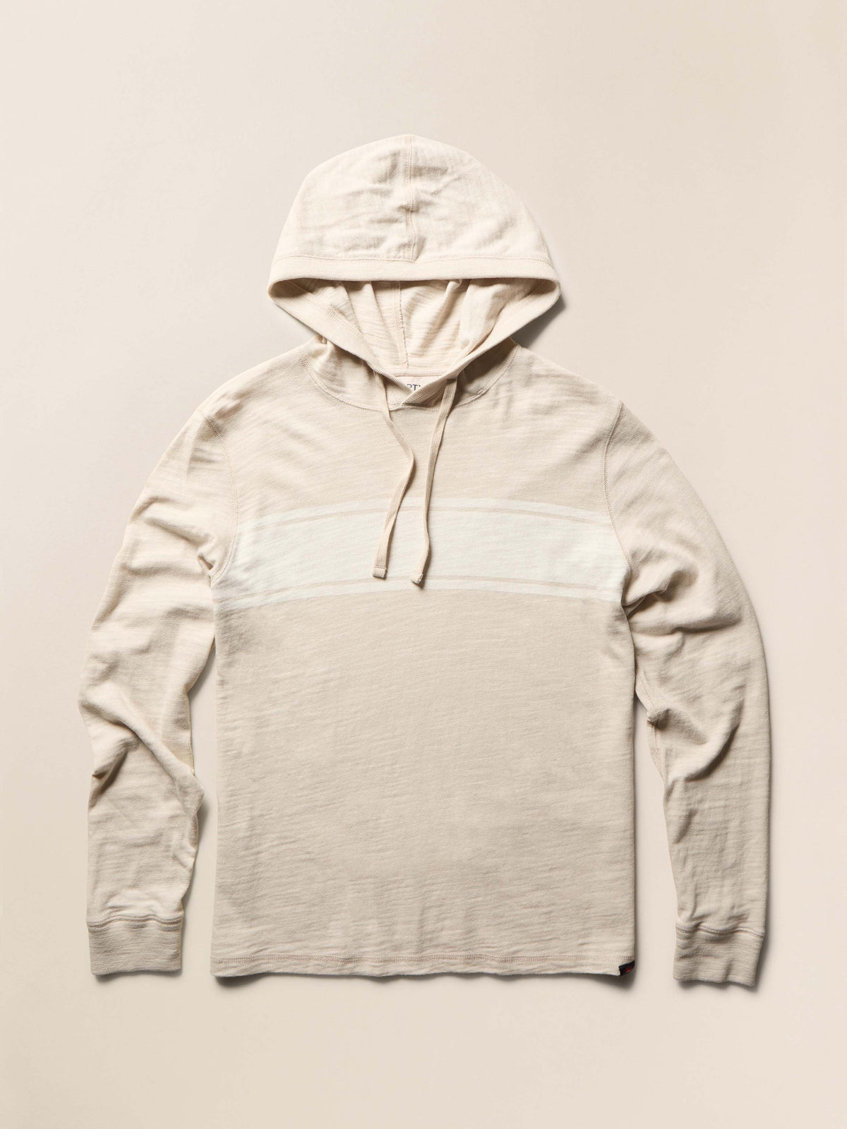 Sunwashed Organic Hoodie - Ice Grey Surf Stripe