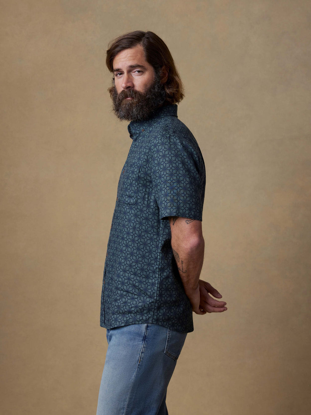 Short-Sleeve Breeze Shirt - Spruce Lotus Tile