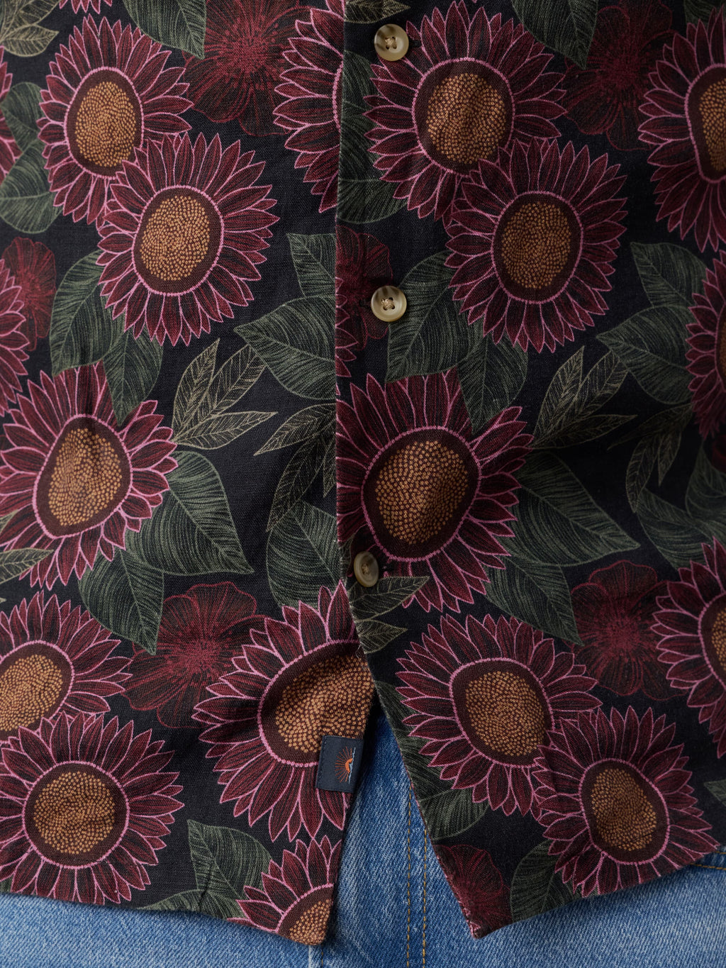 Short-Sleeve Reserve Basque Camp Shirt - Black Floral Road