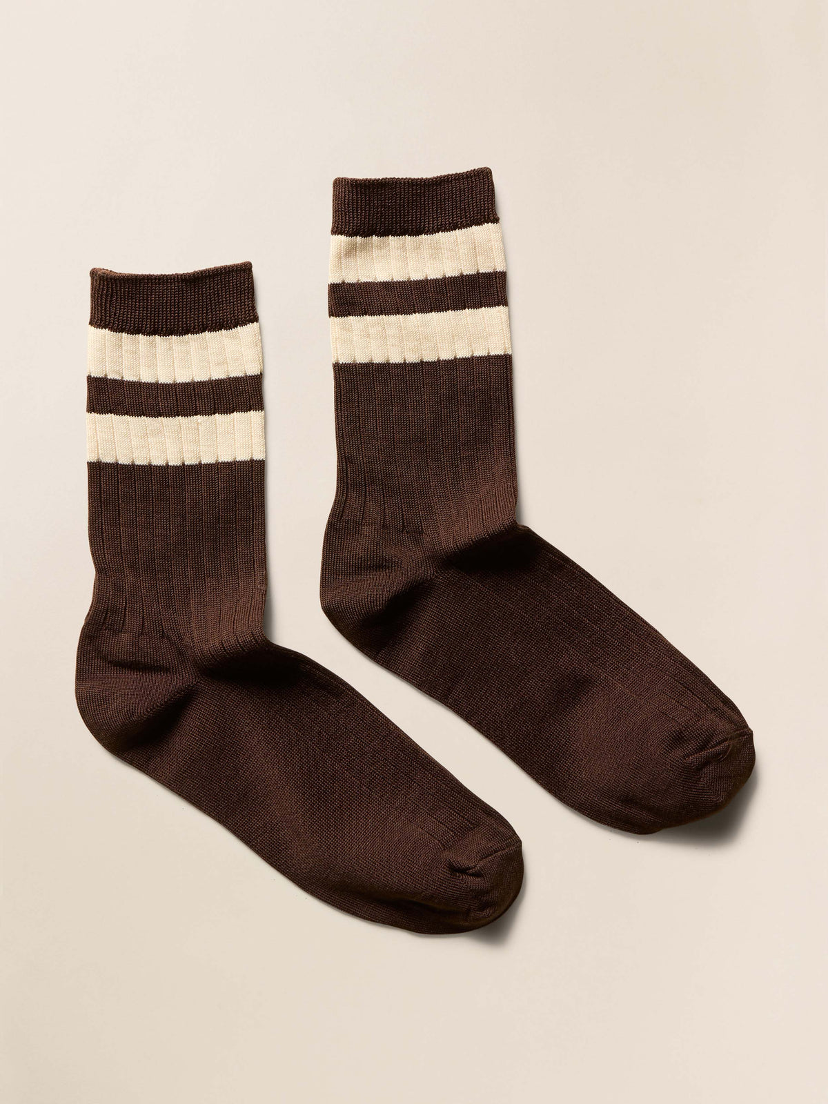 Le Bon Shoppe Her Varsity Socks - Espresso