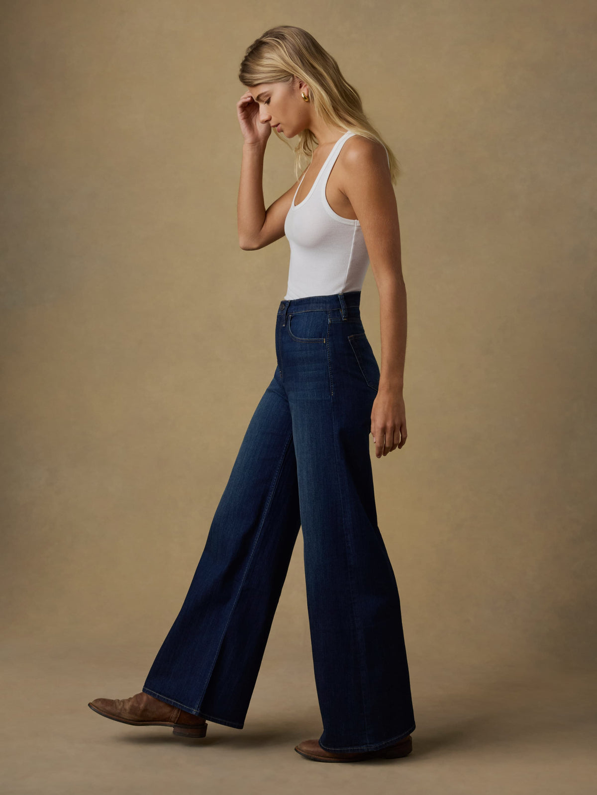 Saturday Denim Wide Leg - Dark Sea Wash