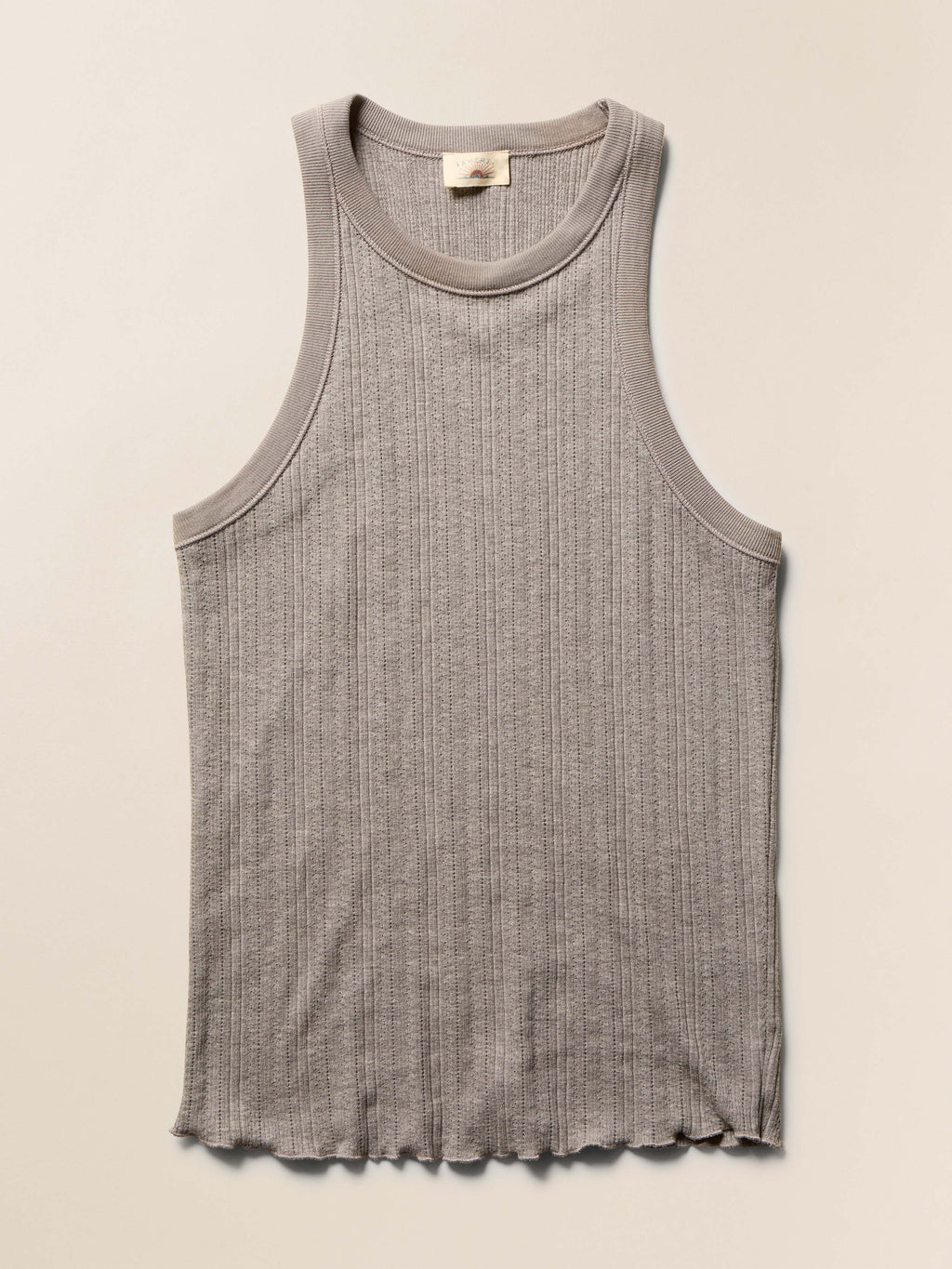 Paradise Pointelle Tank - Medium Grey Heather