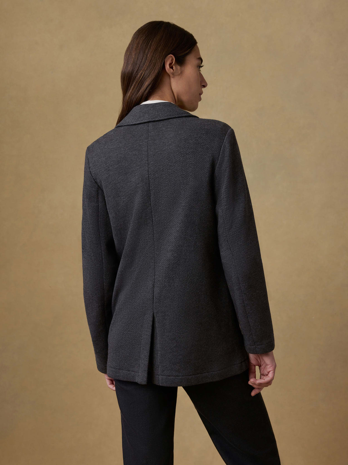 Inlet Knit Blazer - Black Sky Melange