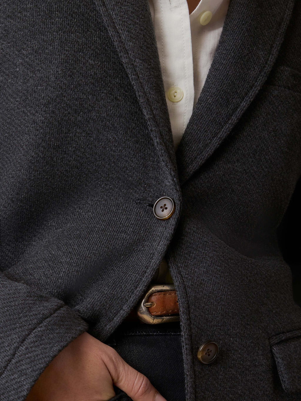 Inlet Knit Blazer - Black Sky Melange