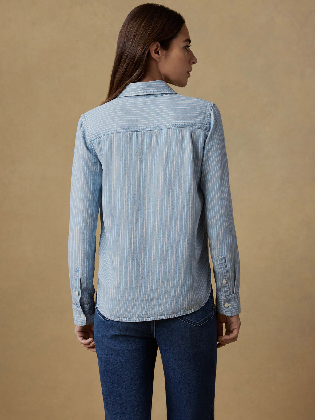 Tried & True Chambray Classic Shirt - Bluewater Stripe Wash
