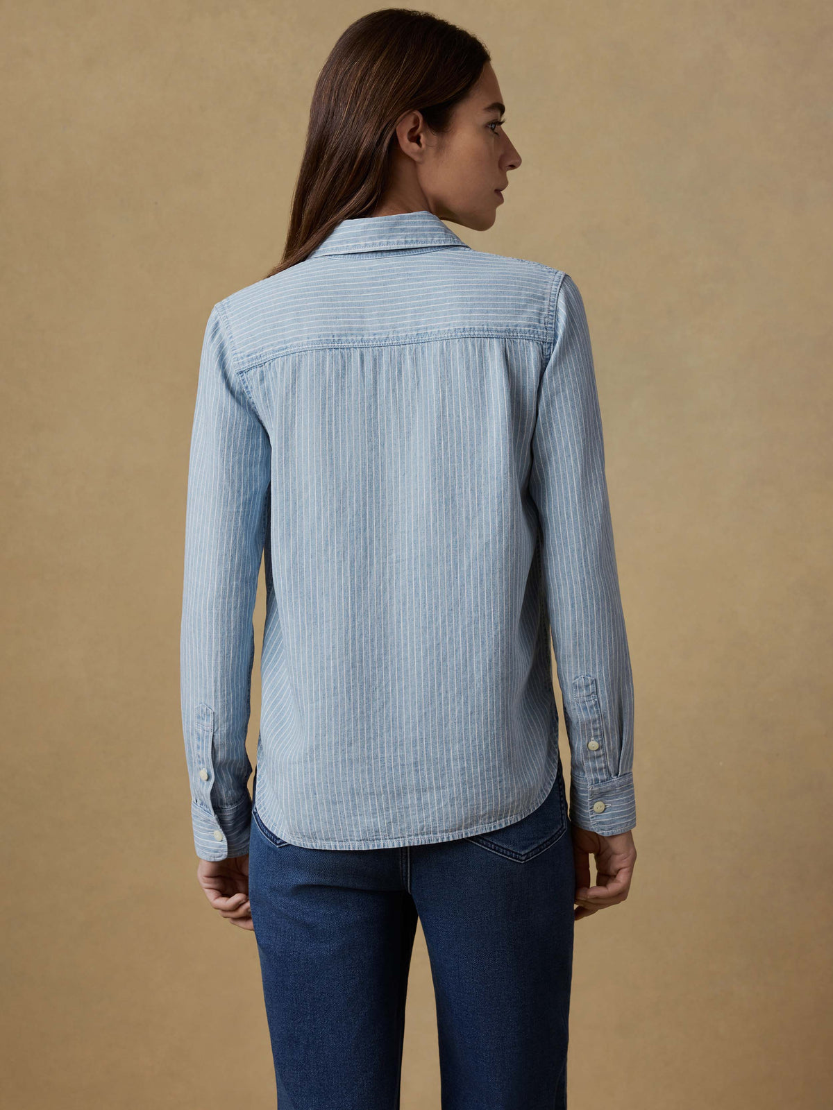 Tried & True Chambray Classic Shirt - Bluewater Stripe Wash