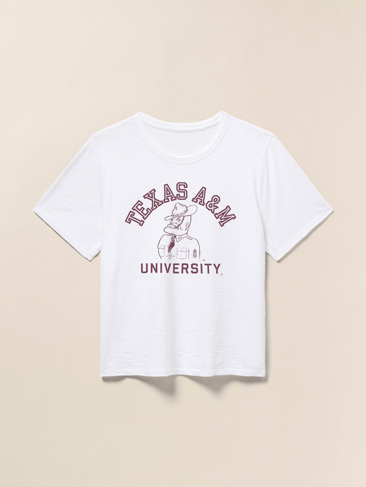 Texas A&M Sunwashed Essential Tee - White