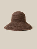 Women's Straw Sun Hat - Chocolate